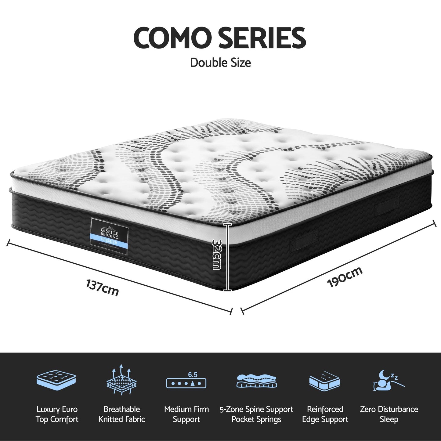 Euro Spring Foam Mattress Bedding Double Size