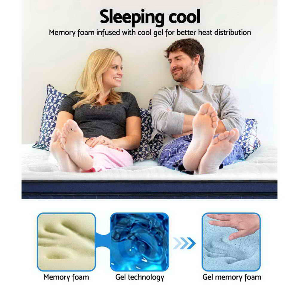 Euro Top Cool Gel Pocket Spring Mattress Bedding Franky 34cm Thick ‚Äì King