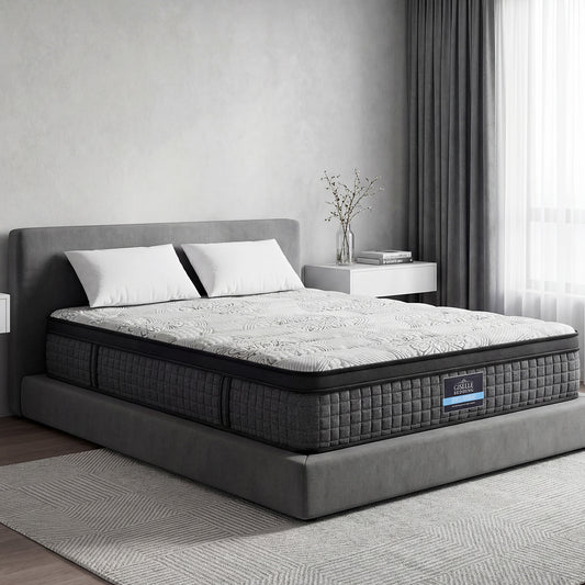 Queen Bed Mattress 9 Zone with Pocket Spring Latex Foam Medium