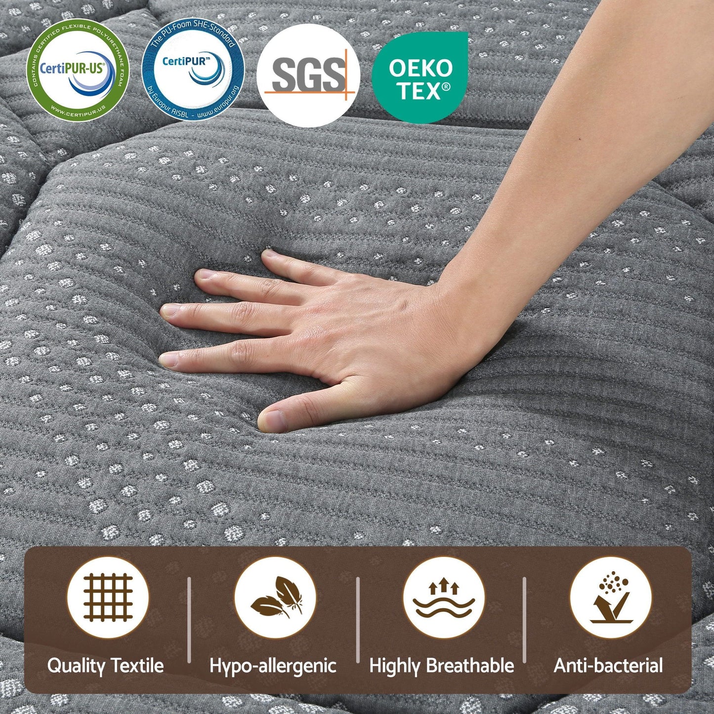 35cm Mattress Bamboo Cover Double B D 07