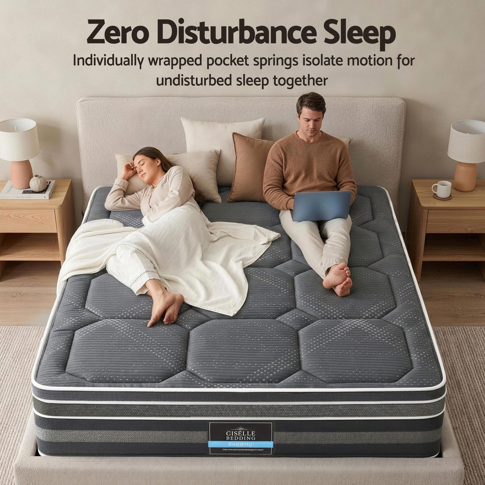 Bamboo 35cm mattress for bedroom sleeping setup