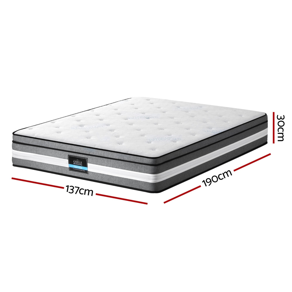 Giselle Bedding 30cm Mattress Gel Foam Pocket Spring Double