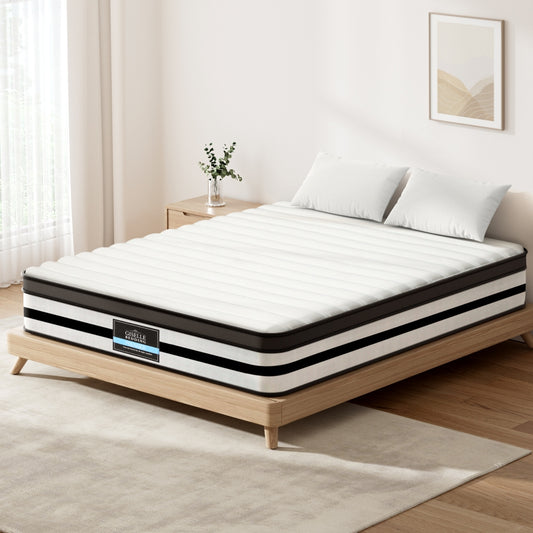 Bed Mattress Double Size Euro Top Pocket Spring Foam 27CM