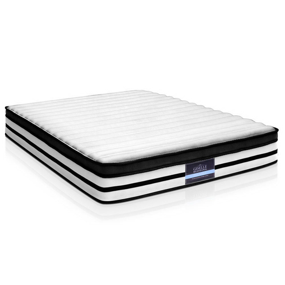 Bed Mattress King Size Euro Top 5 Zone Pocket Spring Plush Foam 27CM