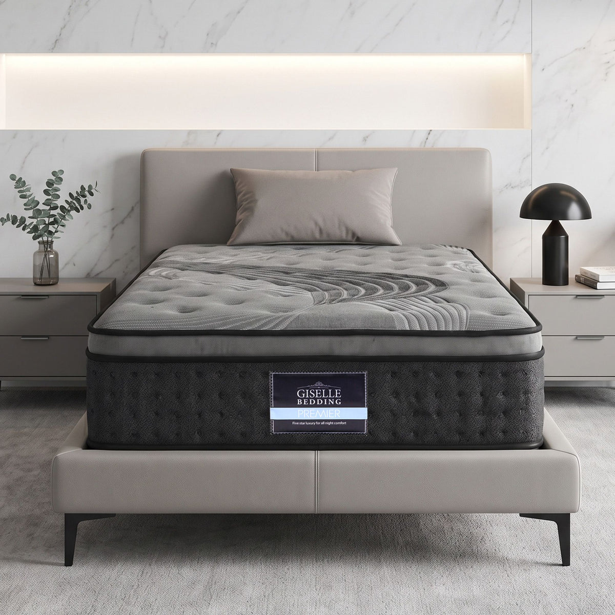 Bedding Alanya Euro Top Pocket Spring Mattress 34cm Thick ‚Äì King Single