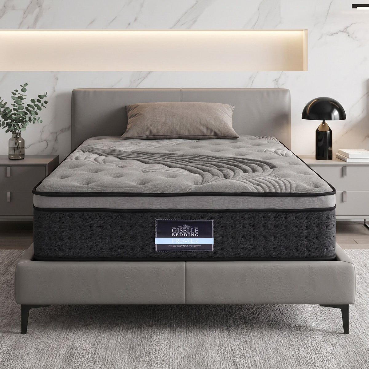 Bedding Alanya Euro Top Pocket Spring Mattress 34cm Thick - Single