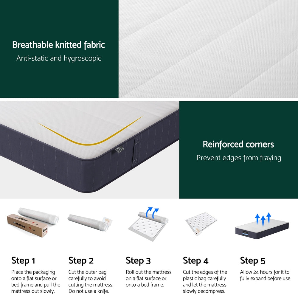 20cm Giselle Mattress King Single Bed Pocket Spring Mattresses