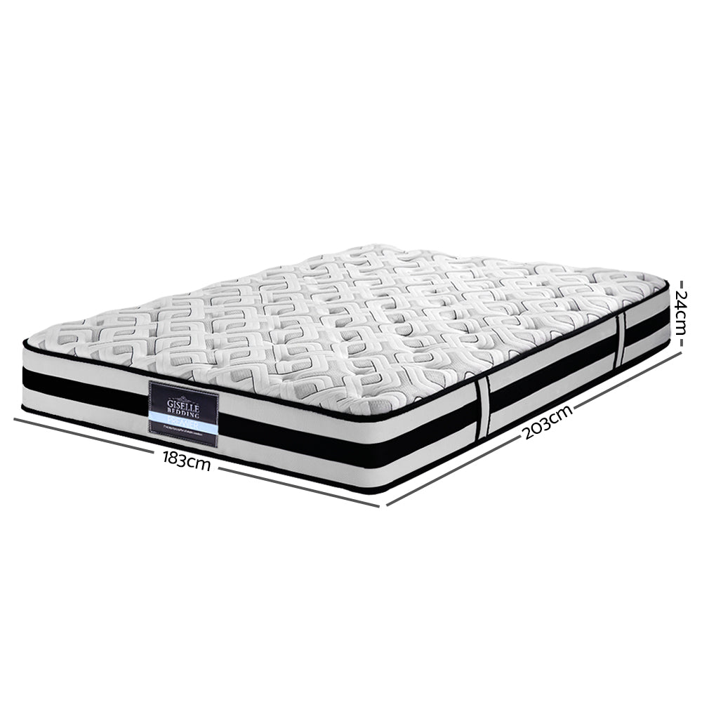 Bedding Rumba Tight Top Pocket Spring Mattress 24cm Thick - King
