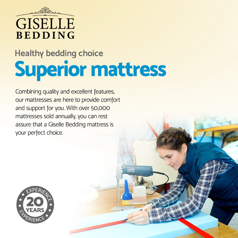 Bedding Rumba Tight Top Pocket Spring Mattress 24cm Thick - King