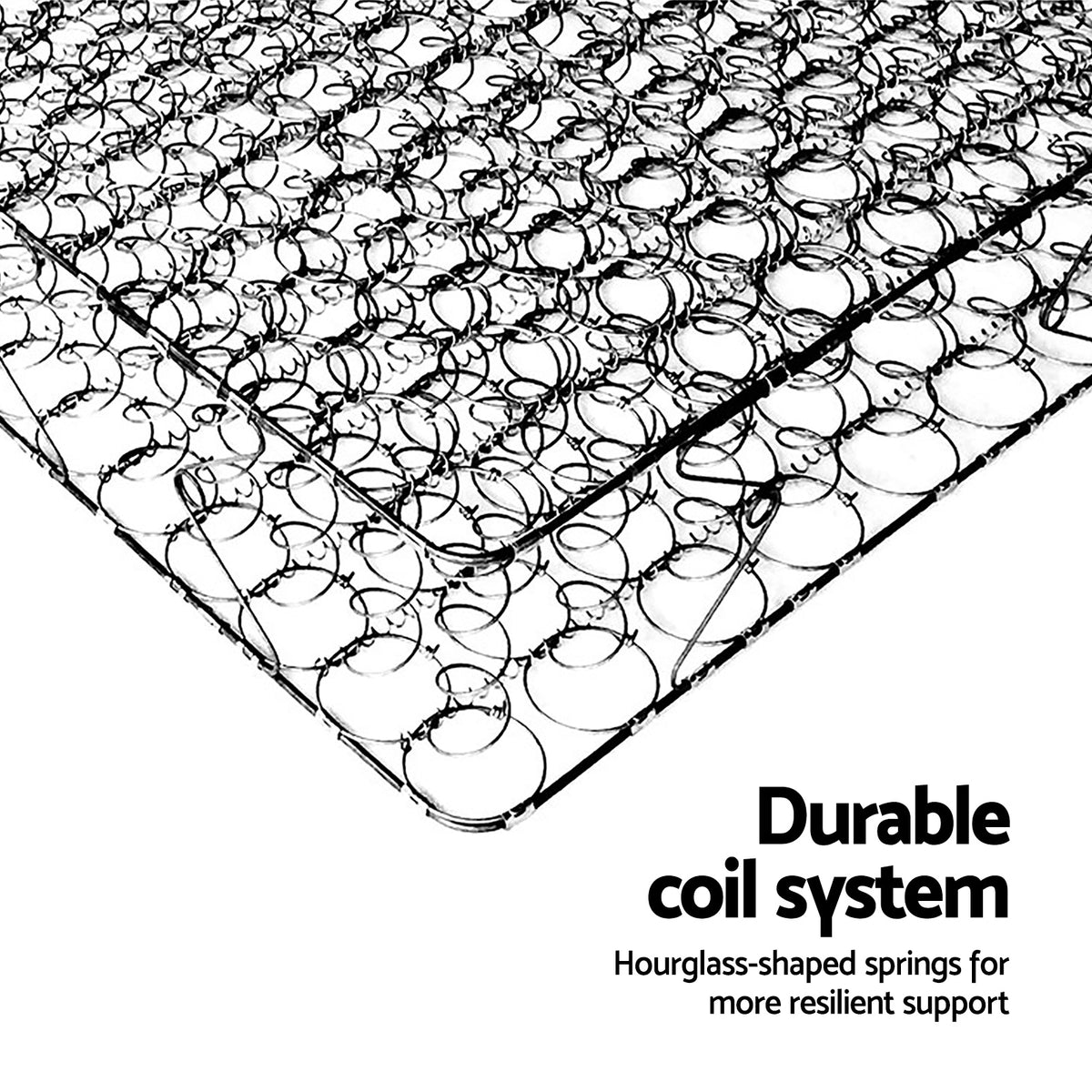 Bedding Glay Bonnell Spring Mattress 16cm Thick - Queen