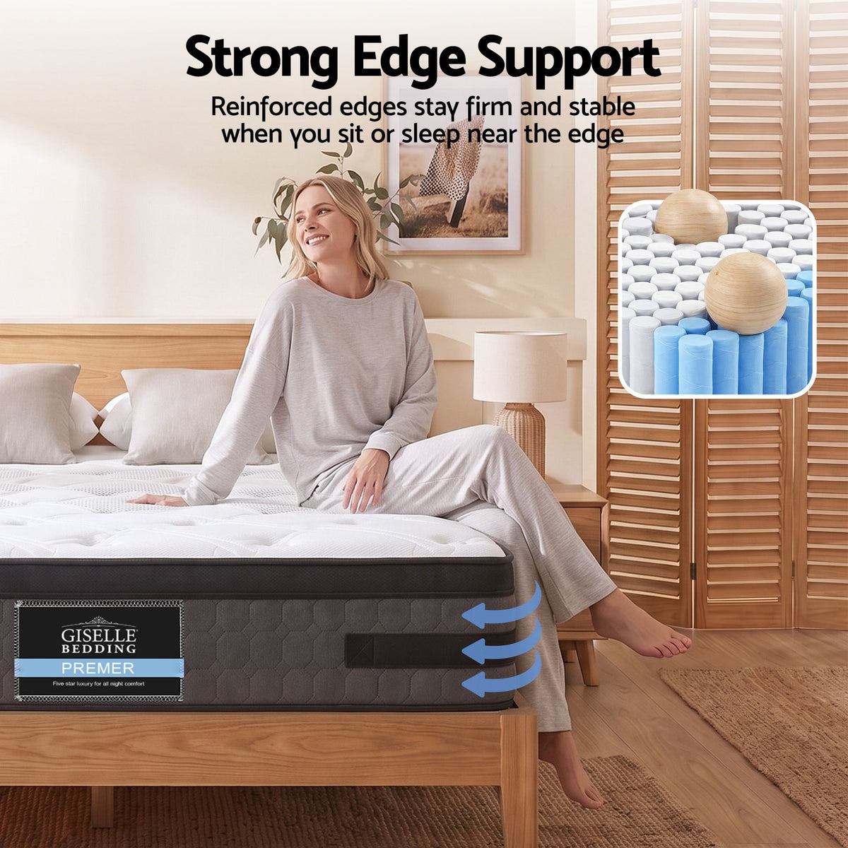 Euro Top Cool Gel Pocket Spring Mattress Bedding Luna 36cm Thick ‚Äì King