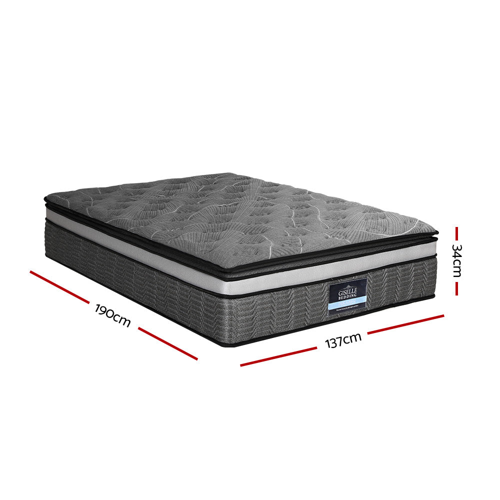 Mattress Bedding Double Layer 34cm Pocket Spring - Double