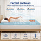 Memory Foam Mattress Topper Bedding Cool Gel 7-Zone 5cm with Bamboo Cover - Queen