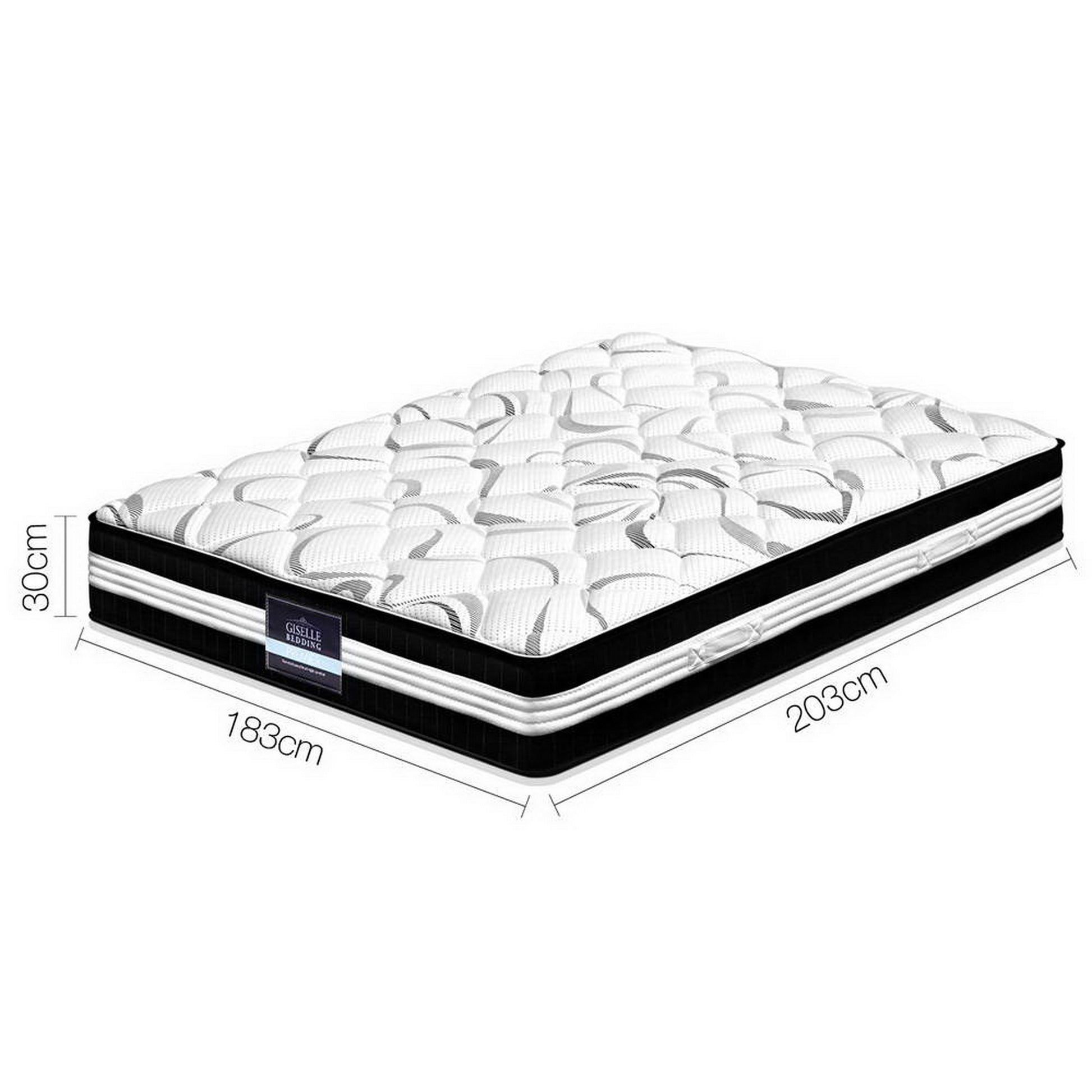 Euro Top Pocket Spring Mattress 30cm King Mykonos 02