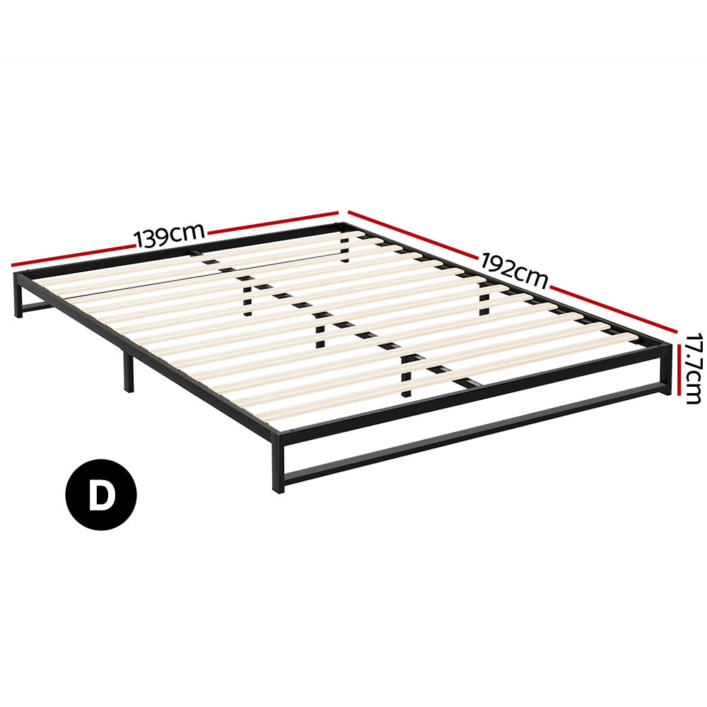 Bed Frame Double Size Metal BERU