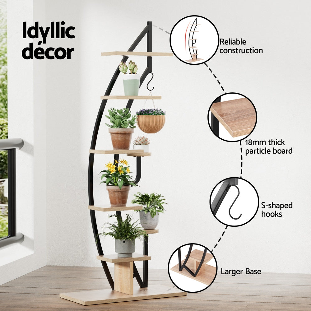 Plant Stand 6-Tier Ladder Shelf - Corner Design