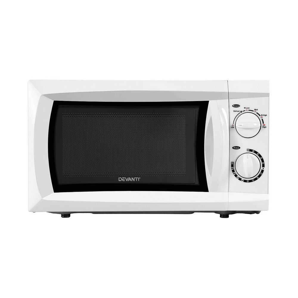 Devanti 20L Microwave Oven 800W White MIO WH 02
