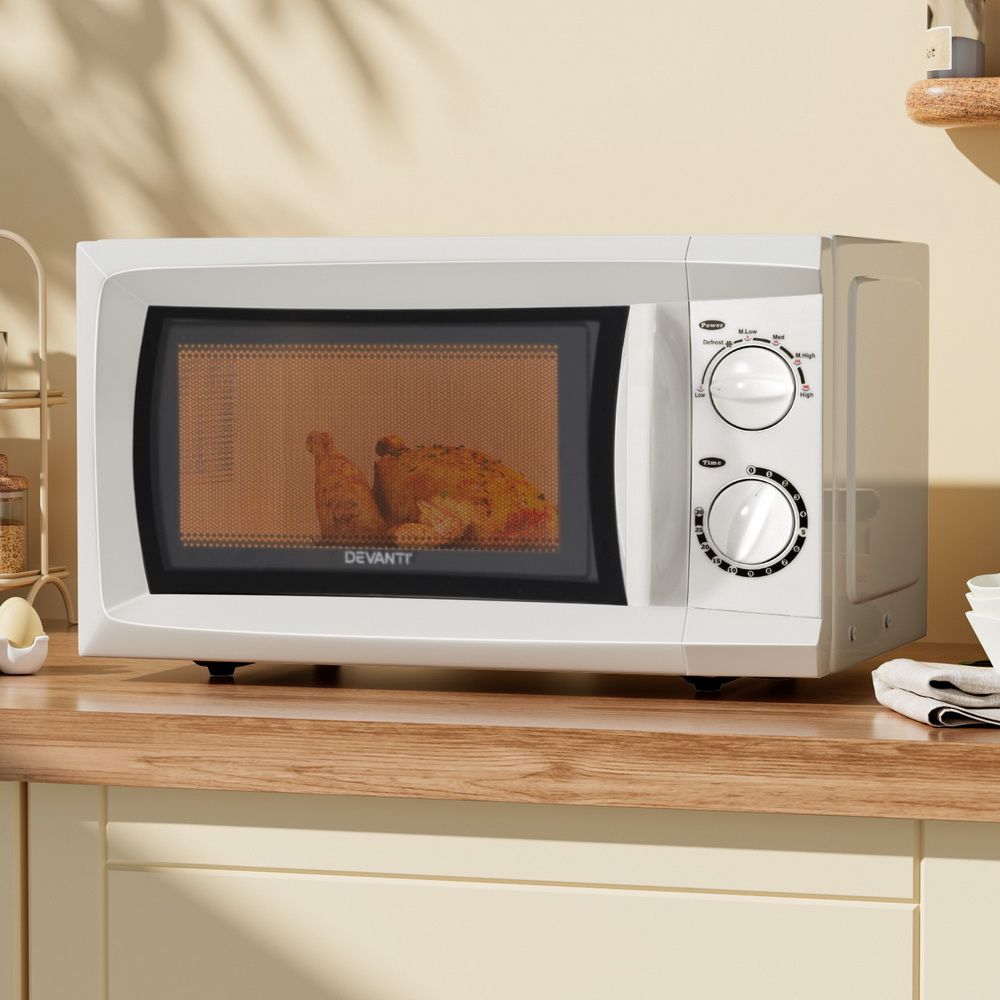 Devanti 20L Microwave Oven 800W White MIO WH 06