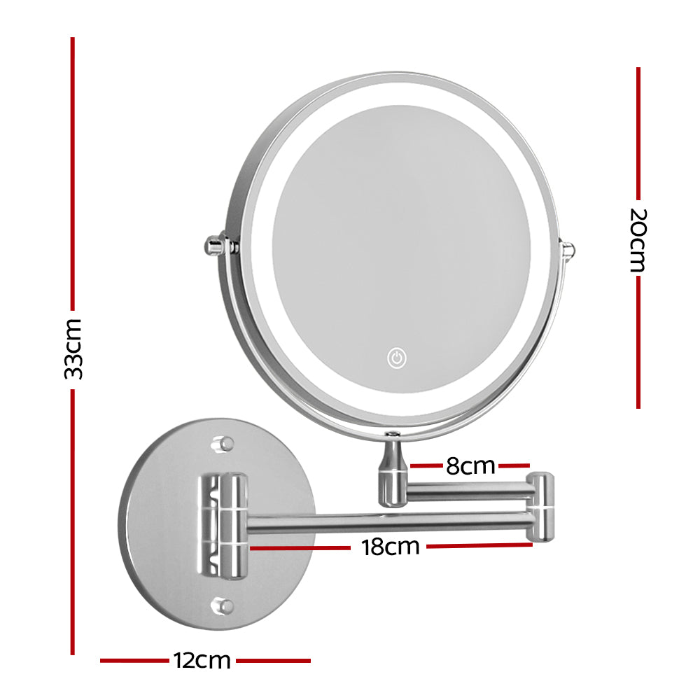 Extendable Makeup Mirror 10X Magnifying Double-Sided Bathroom Mirror