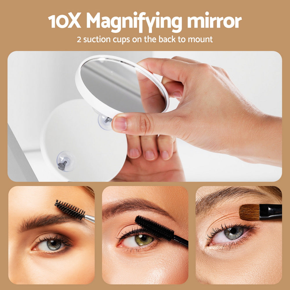 Makeup Mirror Hollywood 58x45cm 15 LED with Time Display