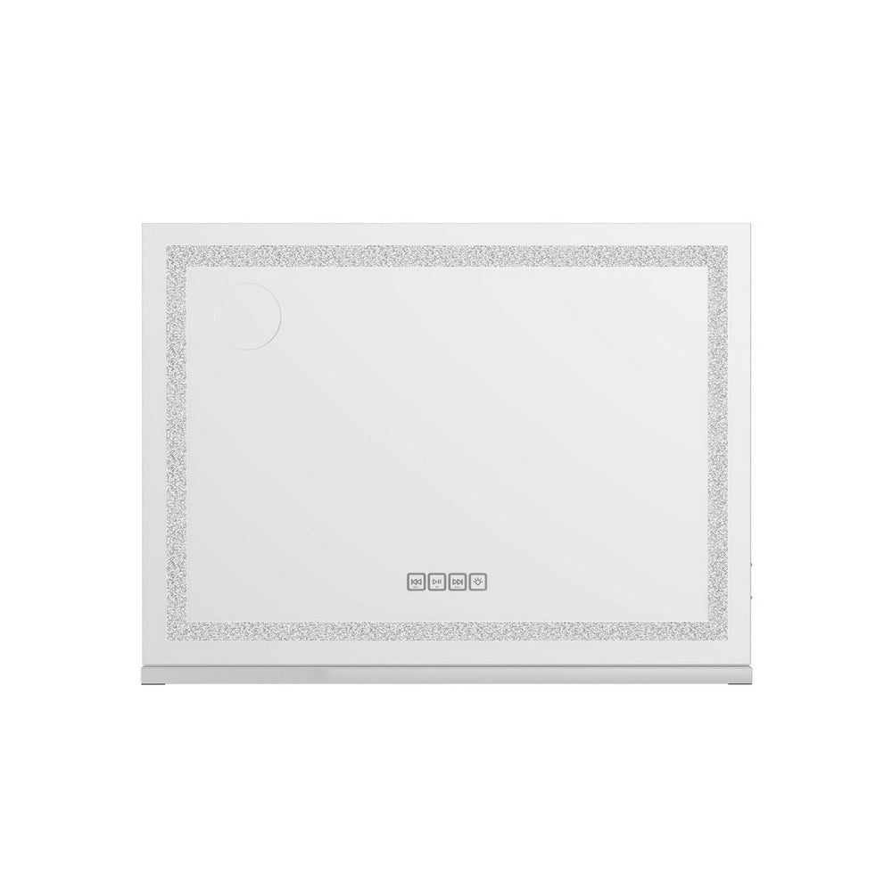 Bluetooth Makeup Mirror 58x46cm Crystal Hollywood with LED Vanity Light