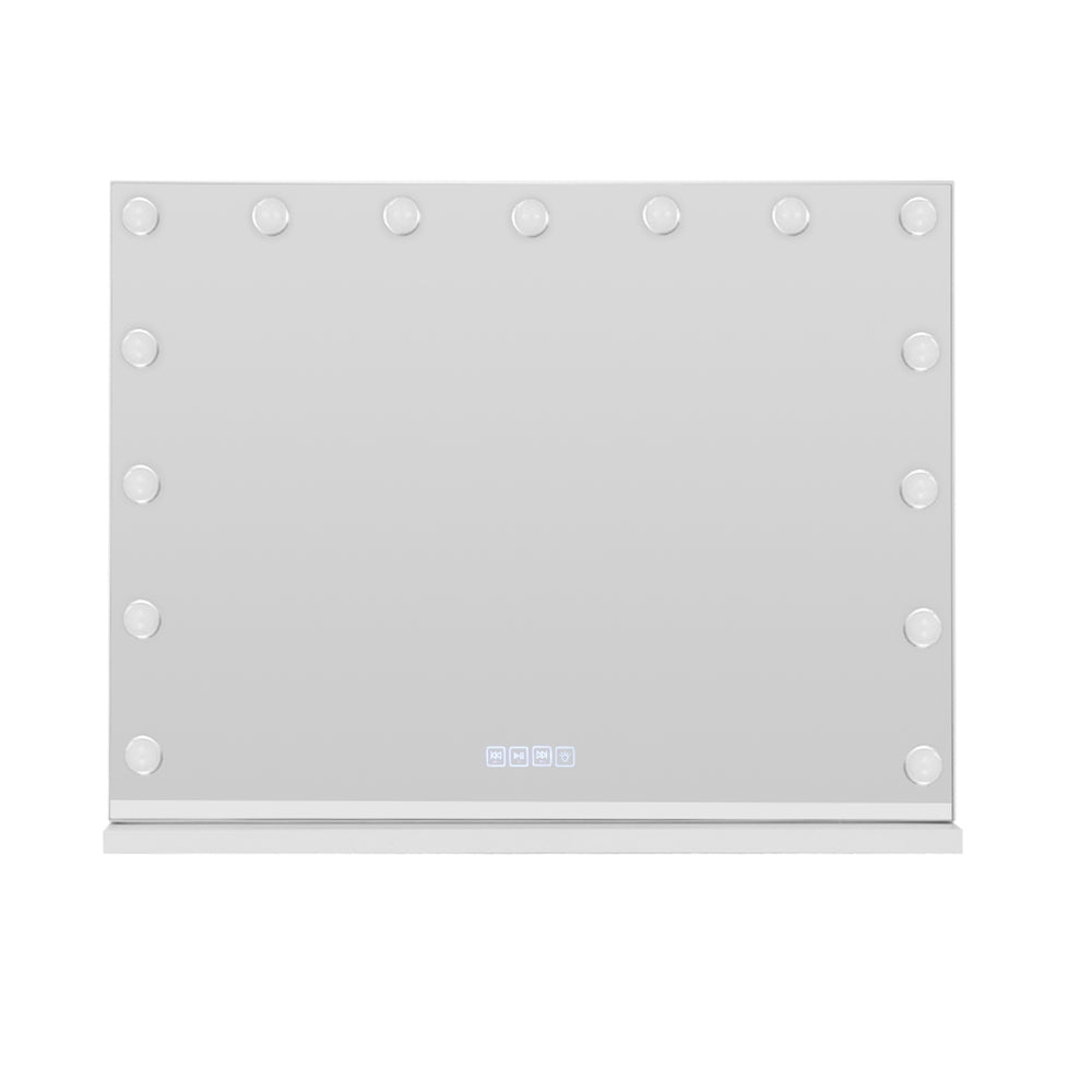 Bluetooth Makeup Mirror†80X58cm Hollywood with Light Vanity Wall 18 LED