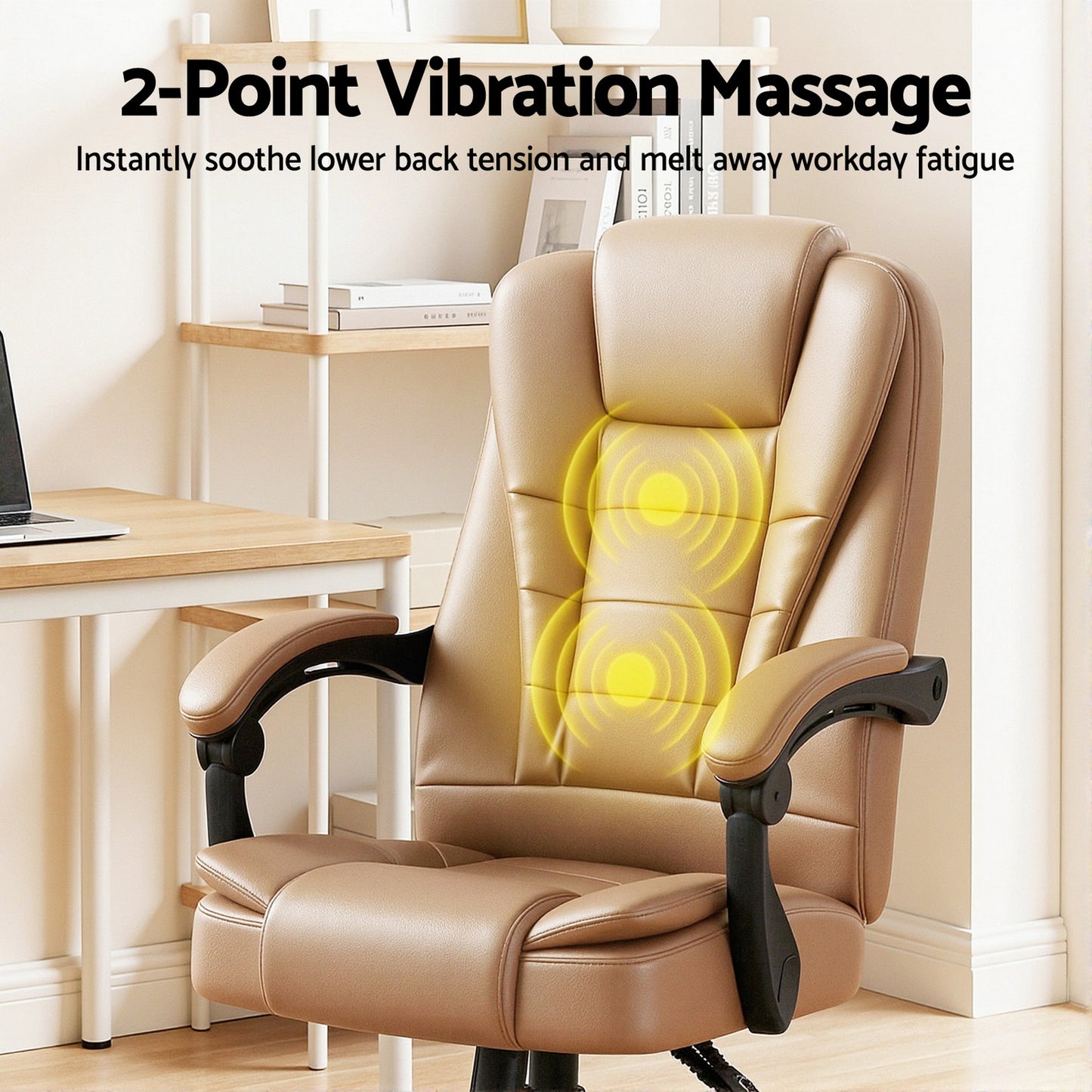 Massage Office Chair PU Leather Recliner Computer Gaming Chair - Espresso