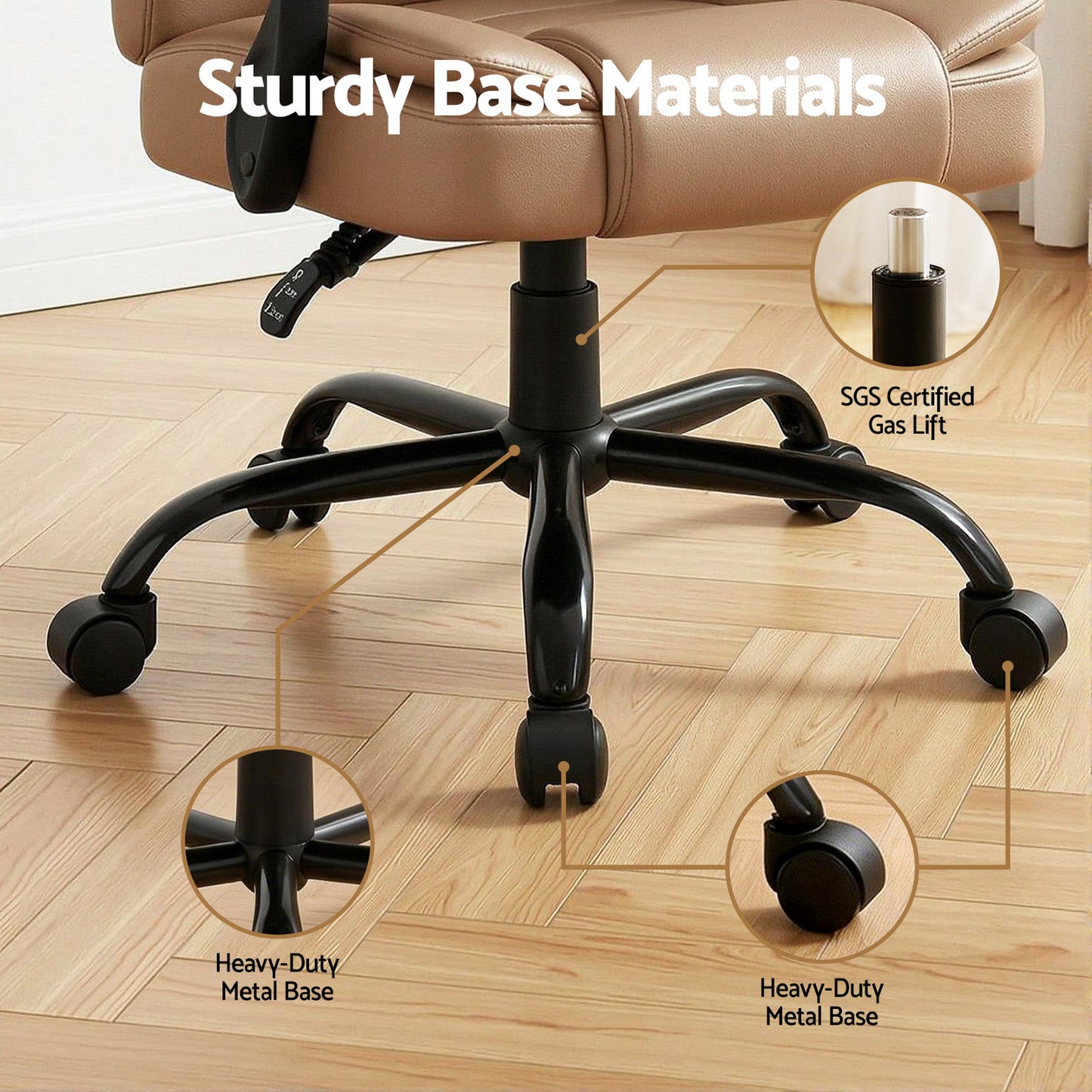 Massage Office Chair PU Leather Recliner Computer Gaming Chair - Espresso