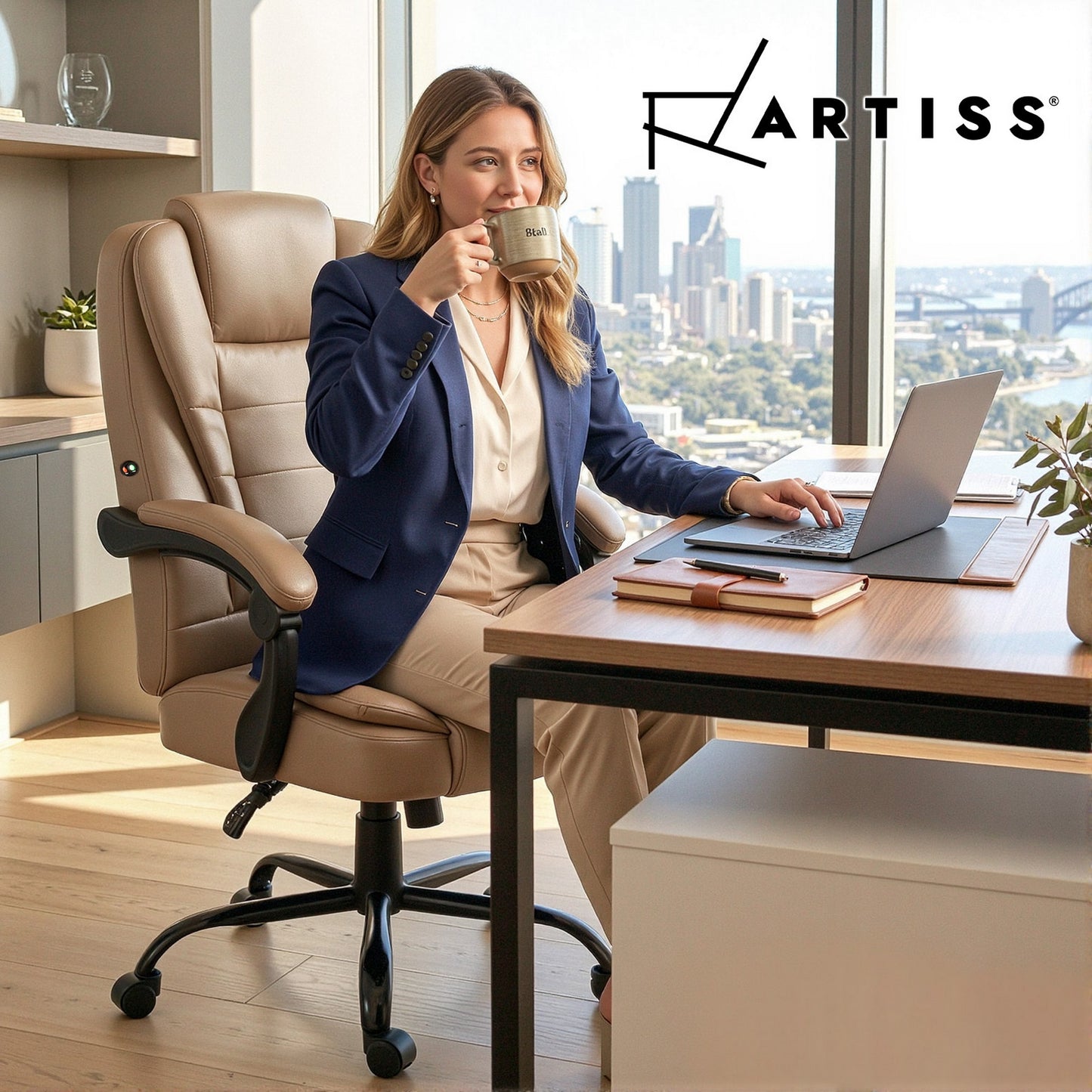 Massage Office Chair PU Leather Recliner Computer Gaming Chair - Espresso