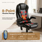 Reclining Massage Chair 8 Point Pu Black Leather