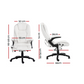 Reclining Massage Chair 8-Point PU Leather, White