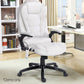 Reclining Massage Chair 8-Point PU Leather, White