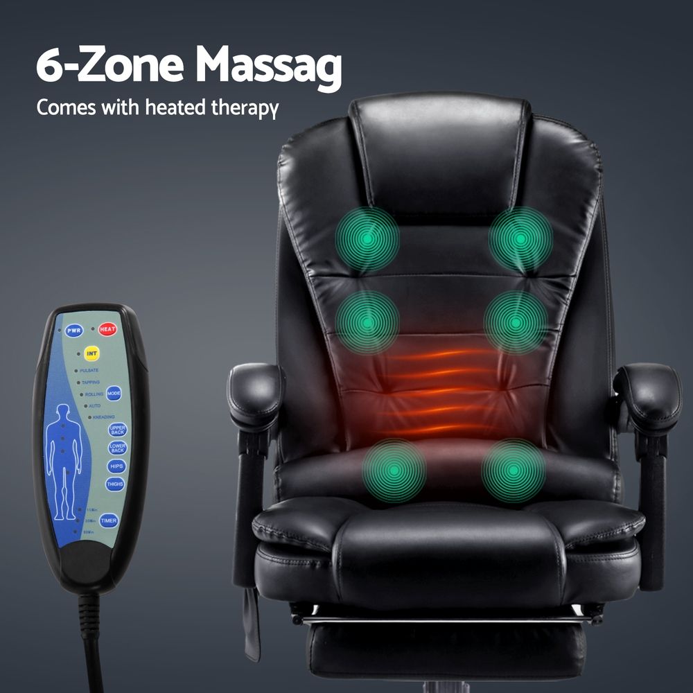 Reclining Massage Chair 8-Point, Black