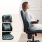 Massage Office Chair 2 Point Leather Mid Back - Black