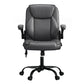 Massage Office Chair 2 Point Leather Mid Back - Grey