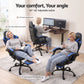 Gaming Office Chair with Footrest 2-Point Massage - Blue