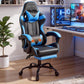Artiss 2 Point Massage Gaming Office Chair Footrest Cyan Blue