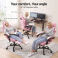 Gaming Office Chair 2 Point Massage with Footrest - Pink
