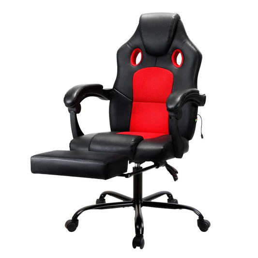 Massage Office Chair Gaming Computer Seat Recliner Racer - Red