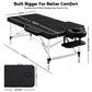 Portable Massage Table 70cm Wide Two-Fold Aluminium Treatment Beauty Therapy - Black
