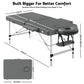 Massage Table 55cm Portable 2-Fold Aluminium Beauty Bed - Grey