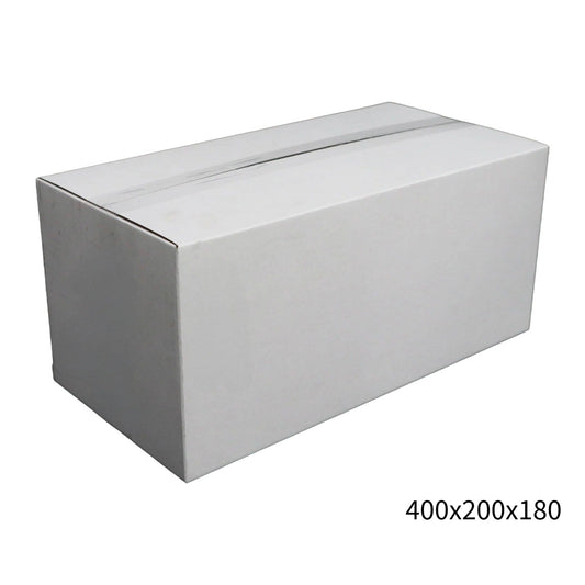 400x200x180mm White RSC Carton – Durable Cardboard Carton 50 Pack