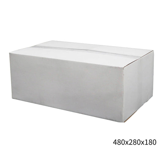 480x280x180mm White RSC Carton – Durable Cardboard Carton 50 Pack