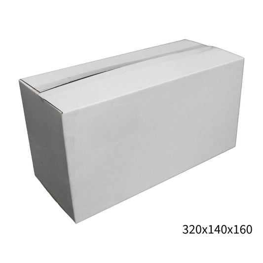 320x140x160mm White RSC Carton – Durable Cardboard Carton 50 Pack