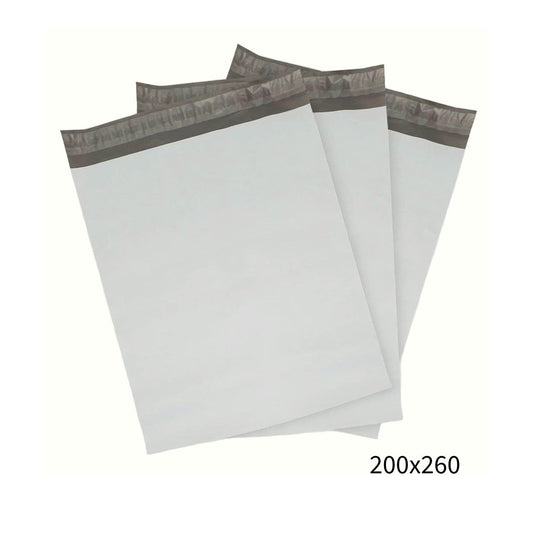 200x260mm White Poly Mailer – Self-Sealing Shipping Bag 100 Pack
