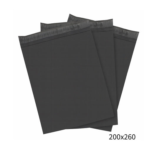 200x260mm Black Poly Mailer – Self-Sealing Shipping Bag 1000 Pack