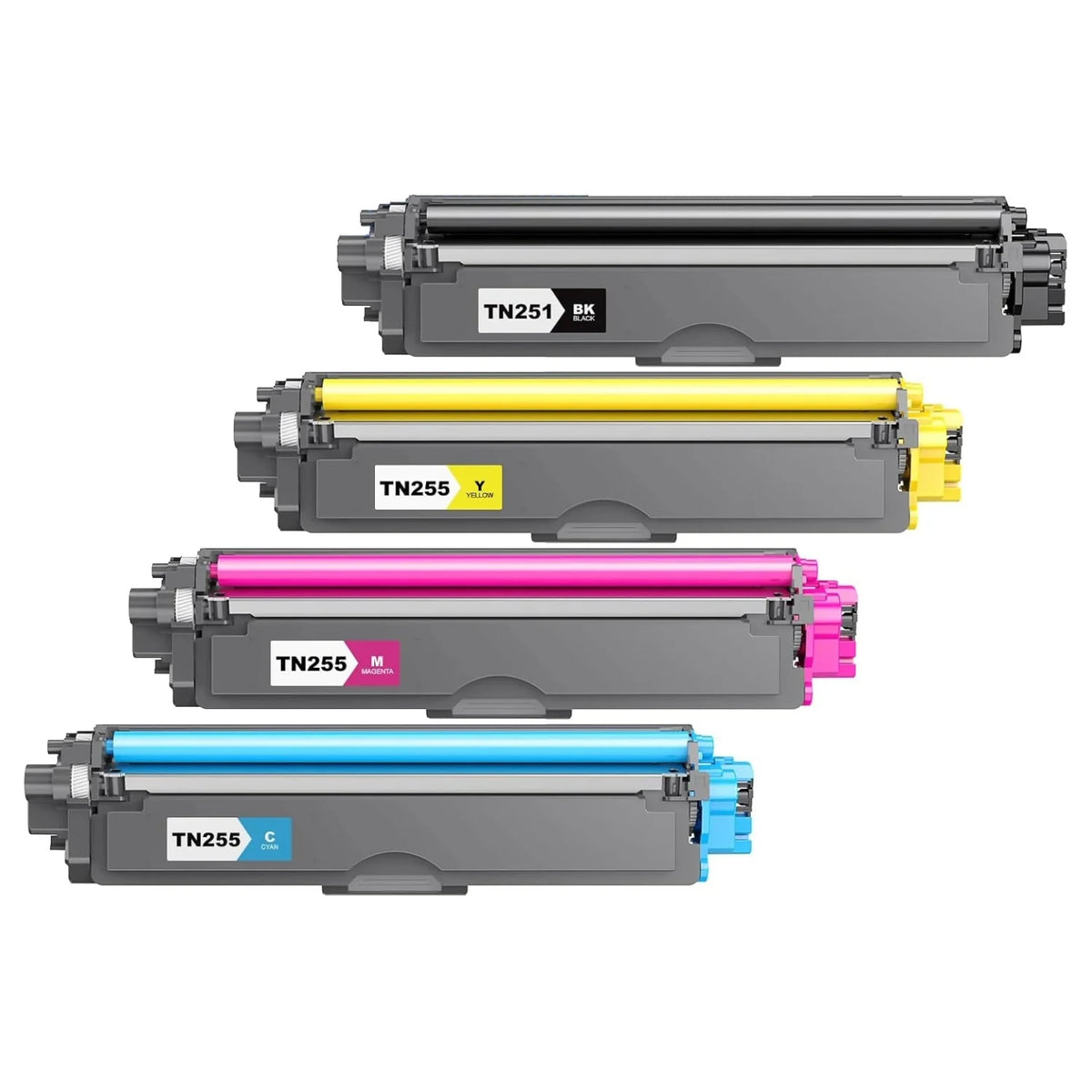 4 Pack Compatible Brother TN-251 Toner Combo [1BK,1C,1M,1Y]