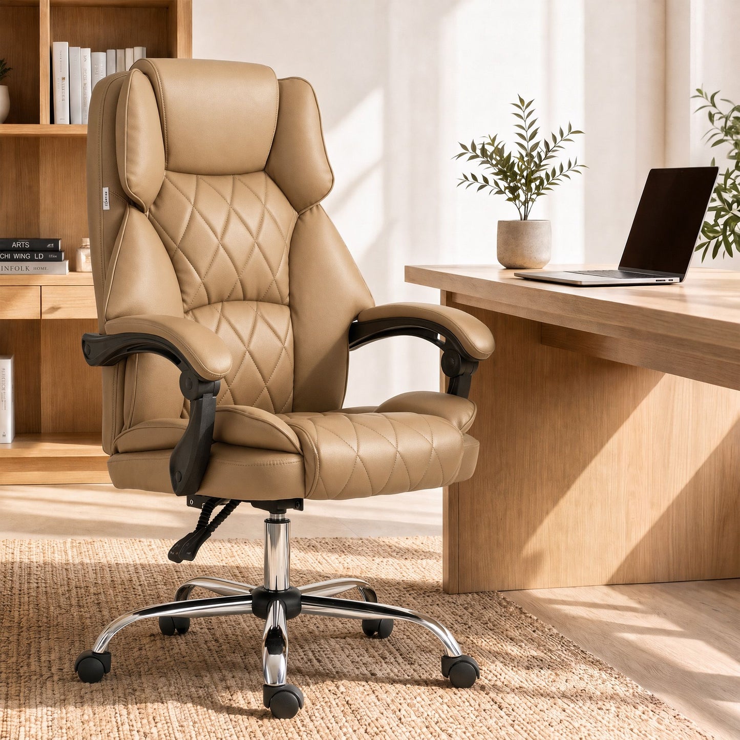 Executive Office Chair Leather Recliner - Espresso