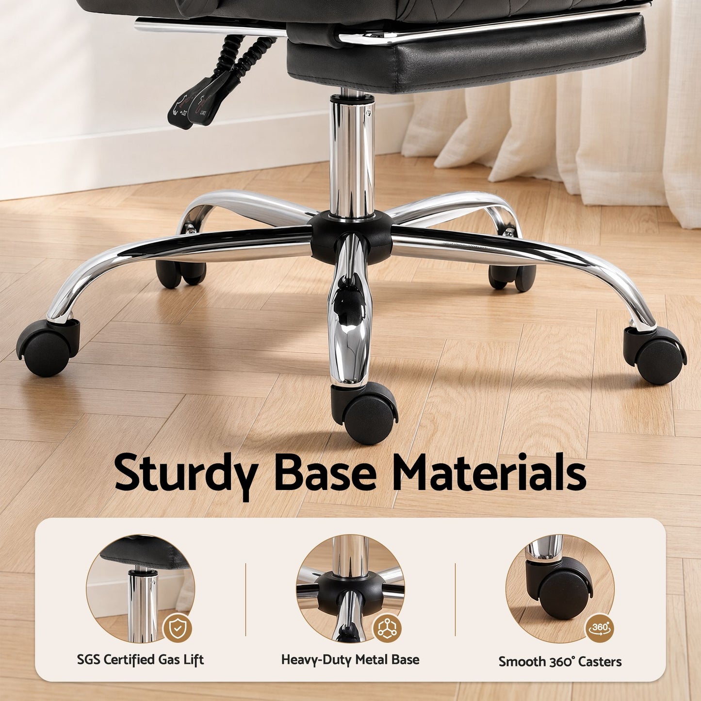 Office Chair Gaming Computer Executive Leather Seat Recliner