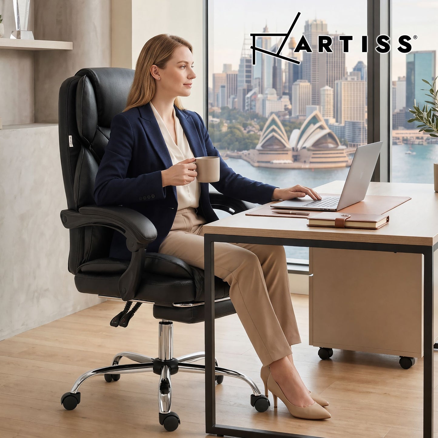Office Chair Gaming Computer Executive Leather Seat Recliner